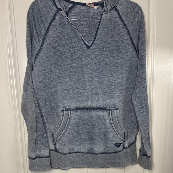 Roxy Tops - Roxy Heathered Blue Hoodie